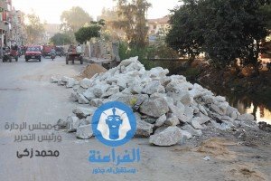 بدء العمل في إصلاح الجزء المنهار من كورنيش بنى عبيد بالدقهلية (4)