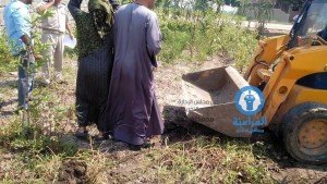 اعتراض الاهالي علي تنفيذ قرارات الازالة بقرية سنهور المدينة