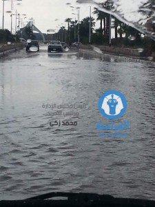 الامطار تضرب شوارع ومدينه جمصه3