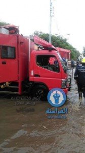 تجمعات المياه الناتجة عن الأمطار وغرق محطة مياة الصرف الصحي بمنطقة المشاية السفلية (10)