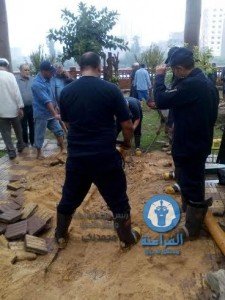 تجمعات المياه الناتجة عن الأمطار وغرق محطة مياة الصرف الصحي بمنطقة المشاية السفلية (4)