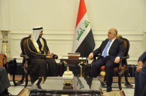 الجروان يلتقي العبادي ضمن لقاءاته التي يجريها بالعراق