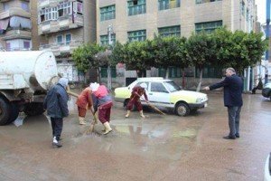 ئيس مدينة دسوق يتابع اعمال رفع المياة الشتوية بالمدينة ر