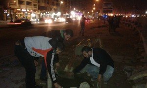 بالصور الفراعنة تقوم بمتابعة حي ثان المنتزة في إصلاح الصرف (2)