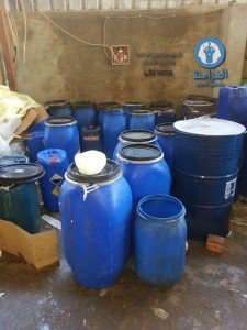 ضبط مصنع منظفات بدون ترخيص وسجل صناعي بالدقهلية