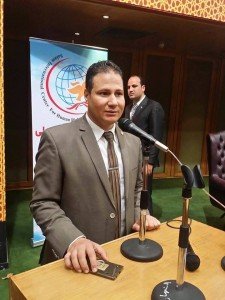 تكريم المستشار الإعلامي لمركز السلام الدولي لحقوق الإنسان2