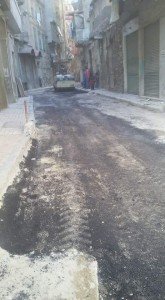 حي الجمرك يرصف شوارع الحي 2