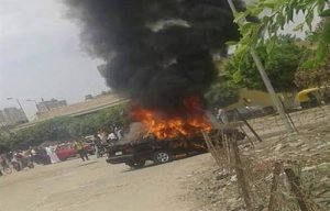 إحتراق سيارة ملاكي