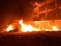 إشتعال النيران في مواسير الصرف الصحي  بقرية الوسطانيه بكفرالدوار 2