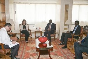 لقاء الوزيرة وسفير السودان