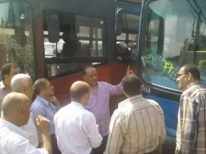 توفيرخطوط اتوبيسات لعدد من المناطق لخدمه اهالي دائرة الزاوية والشرابية