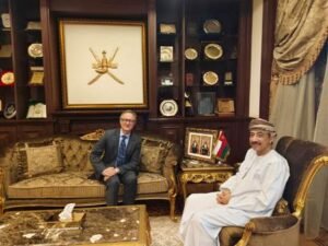 السفير عبد الله الرحبي يستقبل سفير  لاتفيا بالقاهرة